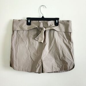 Kate Spade Saturday Paper Bag Belted Shorts Khaki Women's Medium